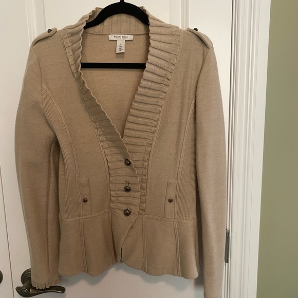 Beige sweater blazer. Large - Picture 1 of 2
